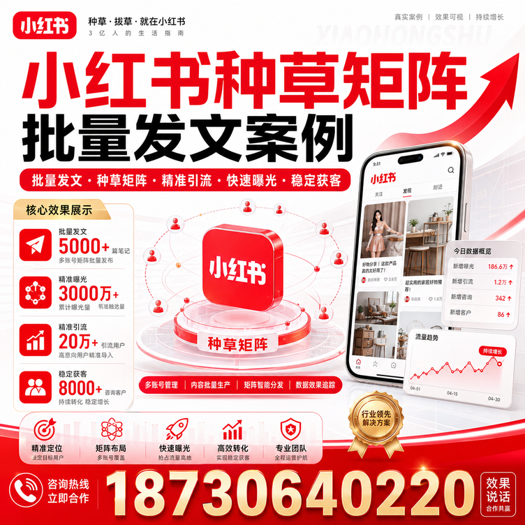抚顺小红书种草矩阵批量发文案例